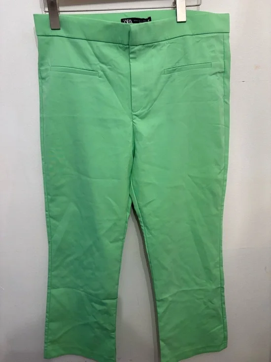Zara Mint Green Cropped Trousers - Picture 1 of 3